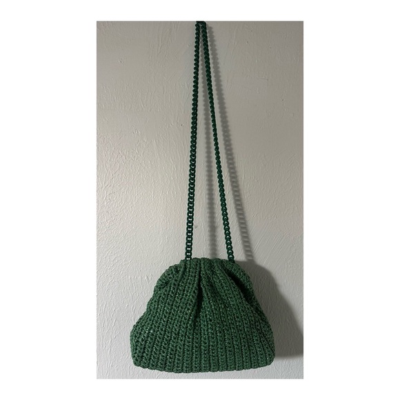 MARIA LA ROSA
crochet solid clutch bag
Green color - Picture 3 of 16